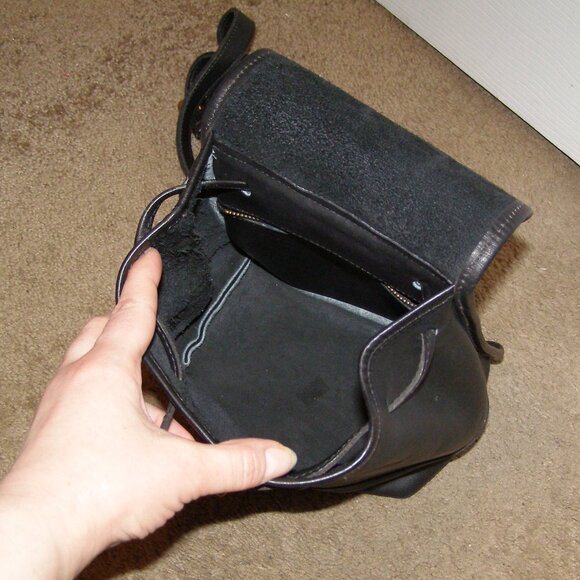 Vintage COACH black leather Backpack - Picture 11 of 14